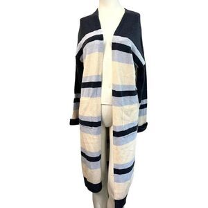 Ladies Long Cozy Striped Duster Oversized Cardigan Sweater NWT Freshman 1996